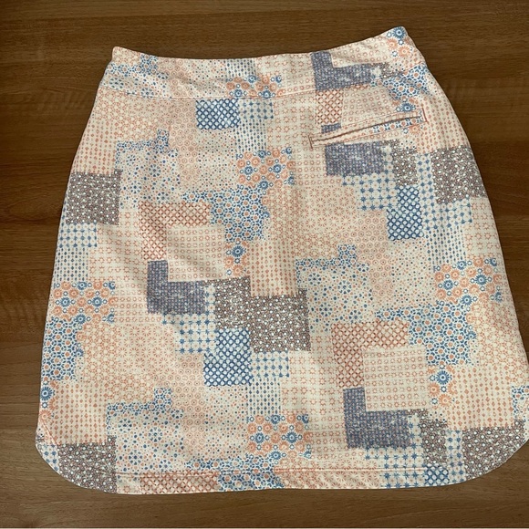 Peter Millar Peach Patchwork Golf Skirt Skort with Liner Small - Picture 2 of 3